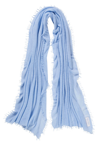 Kaschmirschal Puder Blau – einfarbig, 100 % Cashmere | PURSCHOEN