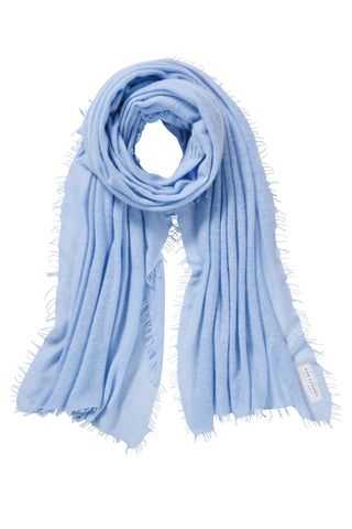 Kaschmirschal Puder Blau – einfarbig, 100 % Cashmere | PURSCHOEN