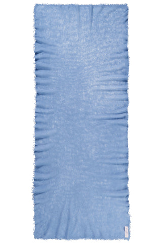Kaschmirschal Eisblau Dark – einfarbig, 100 % Cashmere | PURSCHOEN