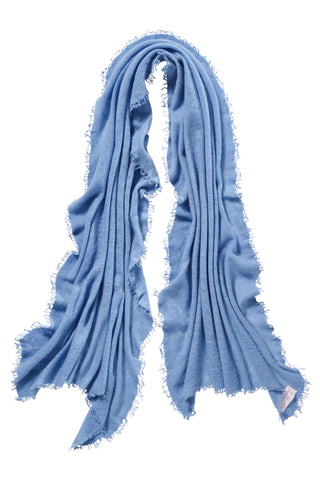 Kaschmirschal Eisblau Dark – einfarbig, 100 % Cashmere | PURSCHOEN