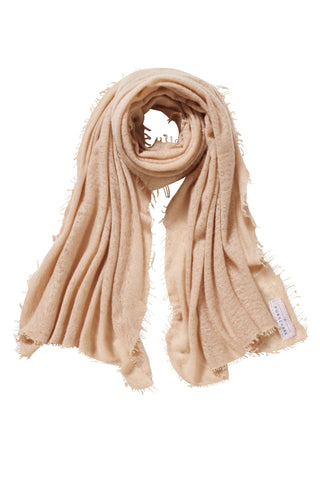 Kaschmirschal Sand Camel – einfarbig, 100 % Cashmere | PURSCHOEN