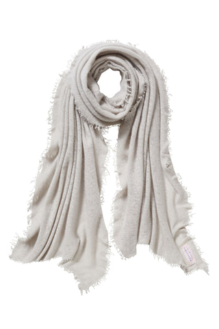 Kaschmirschal Graubeige – einfarbig, 100 % Cashmere | PURSCHOEN