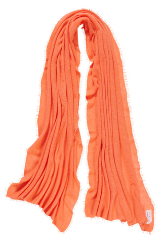 Kaschmirschal Aprikose – einfarbig, 100 % Cashmere | PURSCHOEN