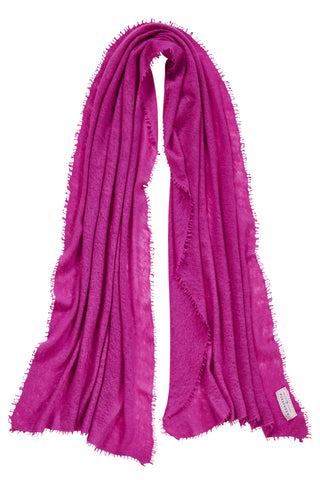 Kaschmirschal Fuchsia – einfarbig, 100 % Cashmere | PURSCHOEN