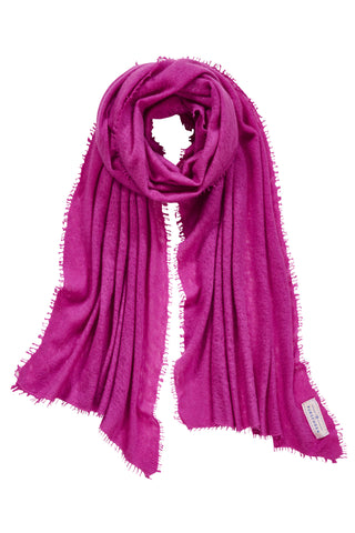 Kaschmirschal Fuchsia – einfarbig, 100 % Cashmere | PURSCHOEN