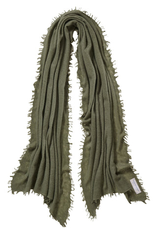 Kaschmirschal Moos – einfarbig, 100 % Cashmere | PURSCHOEN