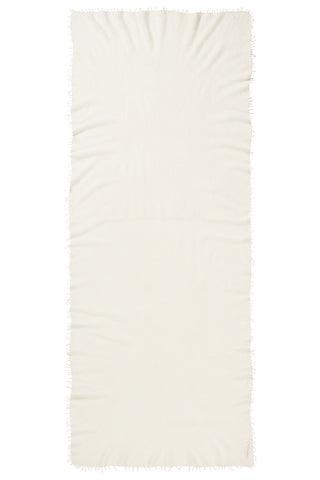 Kaschmirschal Weiss – einfarbig, 100 % Cashmere | PURSCHOEN