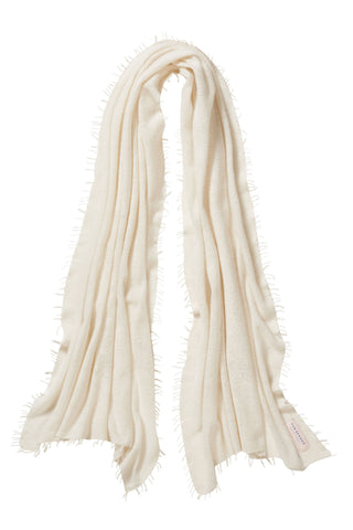 Kaschmirschal Weiss – einfarbig, 100 % Cashmere | PURSCHOEN