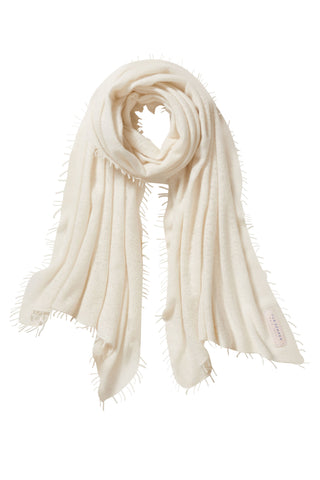 Kaschmirschal Weiss – einfarbig, 100 % Cashmere | PURSCHOEN