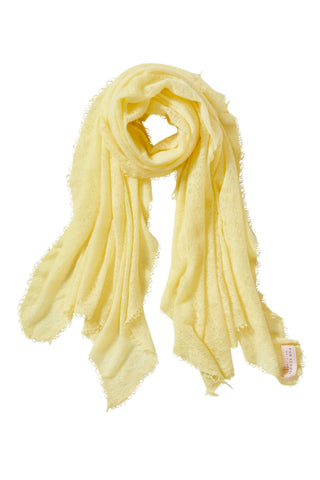 Kaschmirschal Puder Gelb – einfarbig, 100 % Cashmere | PURSCHOEN