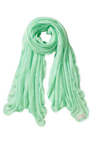 Kaschmirschal Puder Grün – einfarbig, 100 % Cashmere | PURSCHOEN