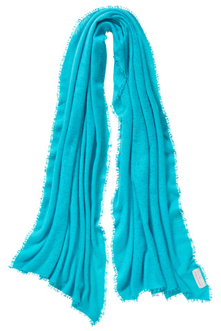 Kaschmirschal Türkis – einfarbig, 100 % Cashmere | PURSCHOEN
