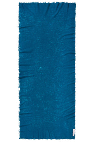 Kaschmirschal Aqua Teal – einfarbig, 100 % Cashmere | PURSCHOEN