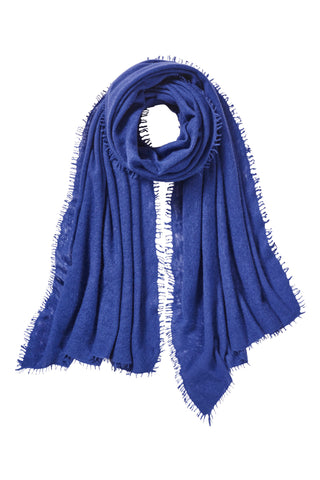 Kaschmirschal Fogblue – einfarbig, 100 % Cashmere | PURSCHOEN