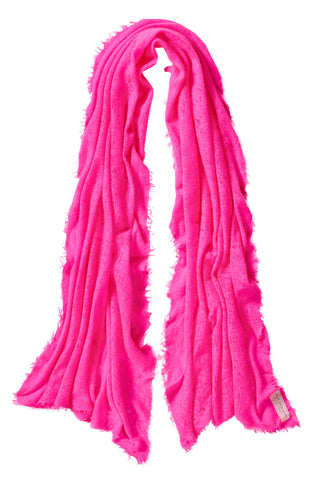 Kaschmirschal Neon Pink – einfarbig, 100 % Cashmere | PURSCHOEN