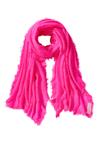Kaschmirschal Neon Pink – einfarbig, 100 % Cashmere | PURSCHOEN