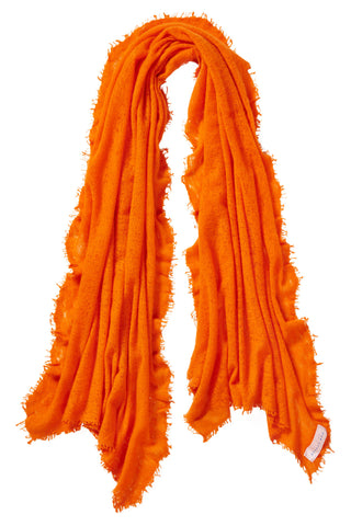 Kaschmirschal Neon Orange – einfarbig, 100 % Cashmere | PURSCHOEN
