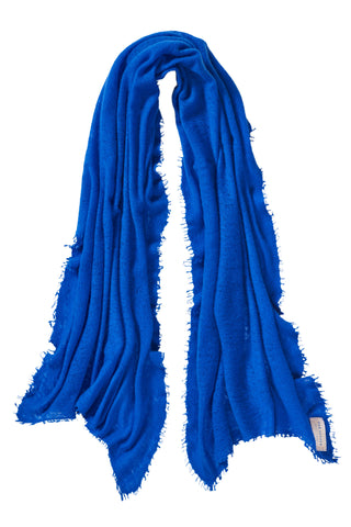 Kaschmirschal Neon Blau – einfarbig, 100 % Cashmere | PURSCHOEN
