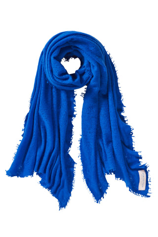 Kaschmirschal Neon Blau – einfarbig, 100 % Cashmere | PURSCHOEN