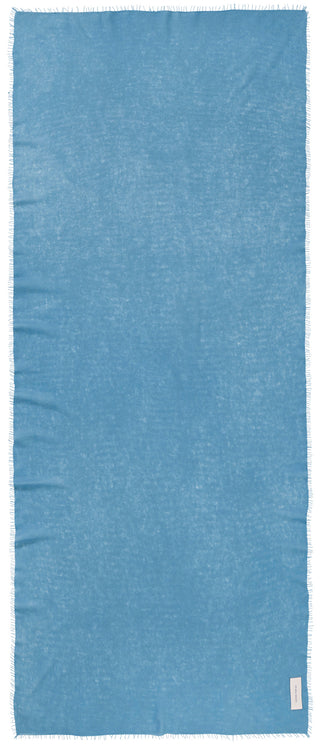 Kaschmirschal Sky Blue Dark – einfarbig, 100 % Cashmere | PURSCHOEN
