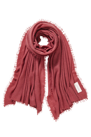 Kaschmirschal Rose Dark – einfarbig, 100 % Cashmere | PURSCHOEN