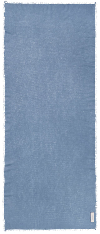 Kaschmirschal Dirty Blue – einfarbig, 100 % Cashmere | PURSCHOEN