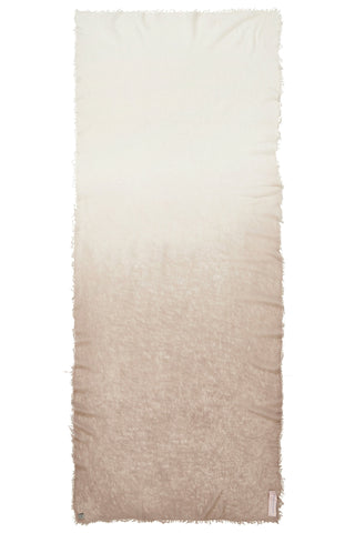 Kaschmirschal Ombre Nougat Natural – Ombré-Farbverlauf, 100 % Cashmere | PURSCHOEN