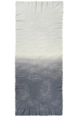 Kaschmirschal Ombre Aluminium Asphalt – Ombré-Farbverlauf, 100 % Cashmere | PURSCHOEN