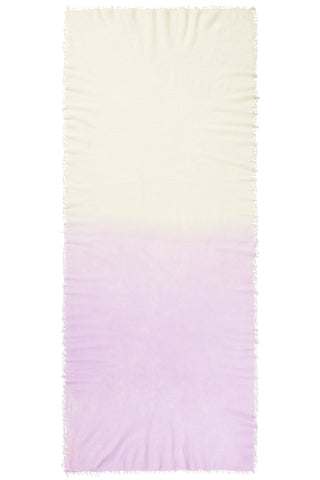 Kaschmirschal Ombre Flieder Natural – Ombré-Farbverlauf, 100 % Cashmere | PURSCHOEN