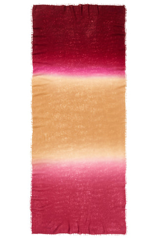Kaschmirschal Ombre Herbstrose – Ombré-Farbverlauf, 100 % Cashmere | PURSCHOEN