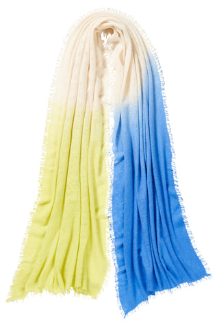 Kaschmirschal Ombre Stiefmütterchen – Ombré-Farbverlauf, 100 % Cashmere | PURSCHOEN