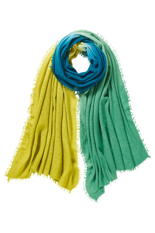 Kaschmirschal Ombre Hortensie – Ombré-Farbverlauf, 100 % Cashmere | PURSCHOEN