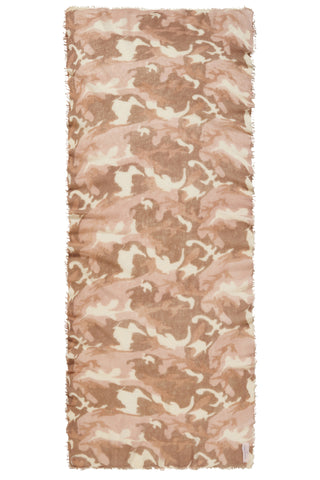 Kaschmirschal Camo Nougat Camel Classic – bedruckt, 100 % Cashmere | PURSCHOEN