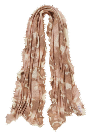 Kaschmirschal Camo Nougat Camel Classic – bedruckt, 100 % Cashmere | PURSCHOEN