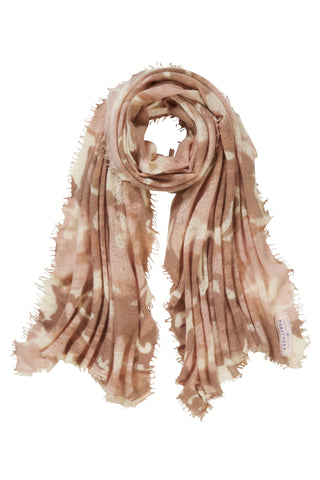 Kaschmirschal Camo Nougat Camel Classic – bedruckt, 100 % Cashmere | PURSCHOEN