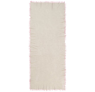 Kaschmirschal Stone II Fransen Rose – einfarbig, 100 % Cashmere | PURSCHOEN