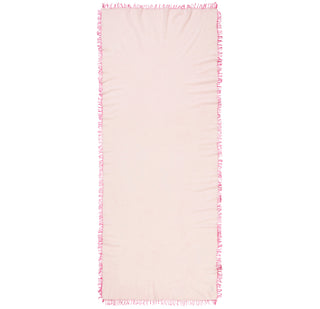 Kaschmirschal Puder Rose Fransen Pink – einfarbig, 100 % Cashmere | PURSCHOEN