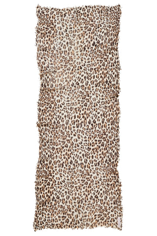 Kaschmirschal Leo Beige Schoko – bedruckt, 100 % Cashmere | PURSCHOEN