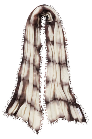 Kaschmirschal Java Testa Moro Natural – bedruckt, 100 % Cashmere | PURSCHOEN