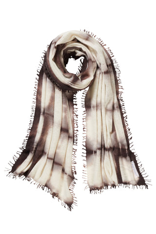 Kaschmirschal Java Testa Moro Natural – bedruckt, 100 % Cashmere | PURSCHOEN