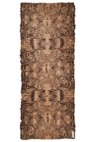 Kaschmirschal Crazy Animal Testa Camel II – bedruckt, 100 % Cashmere | PURSCHOEN