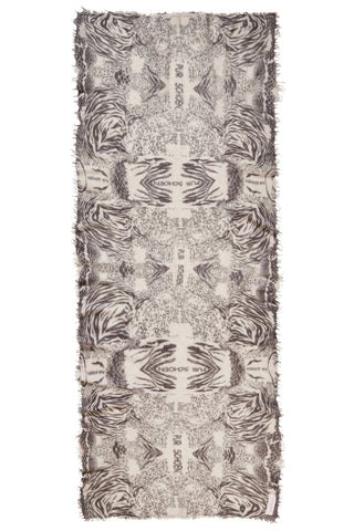 Kaschmirschal Crazy Animal Stone Grey Stone II – bedruckt, 100 % Cashmere | PURSCHOEN