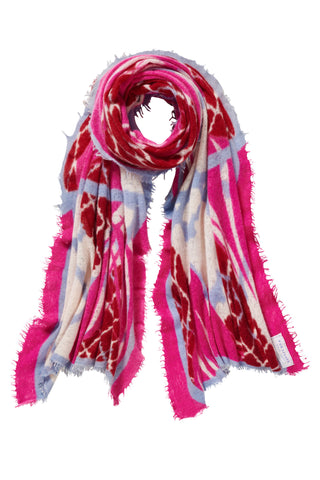 Kaschmirschal Feuervogel Red – bedruckt, 100 % Cashmere | PURSCHOEN