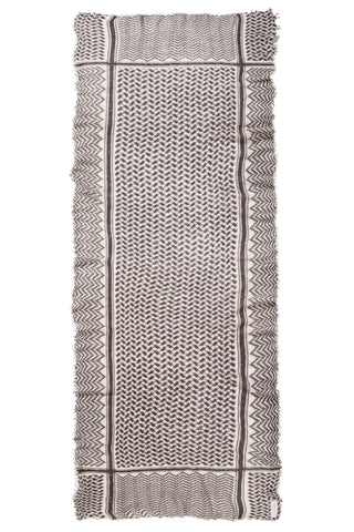 Kaschmirschal Pali Black Natural – bedruckt, 100 % Cashmere | PURSCHOEN