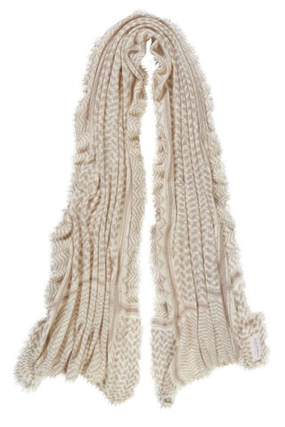 Kaschmirschal Pali Stone II Natural – bedruckt, 100 % Cashmere | PURSCHOEN