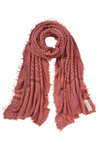 Kaschmirschal Pali Hummer Coffee – bedruckt, 100 % Cashmere | PURSCHOEN