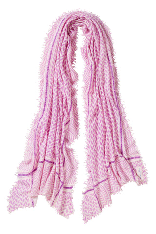 Kaschmirschal Pali Ps Flieder Puder Rose – bedruckt, 100 % Cashmere | PURSCHOEN