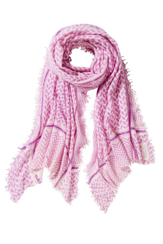 Kaschmirschal Pali Ps Flieder Puder Rose – bedruckt, 100 % Cashmere | PURSCHOEN