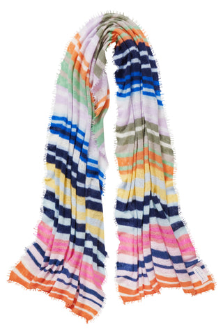 Kaschmirschal Rainbow Stripes 4 – bedruckt, 100 % Cashmere | PURSCHOEN