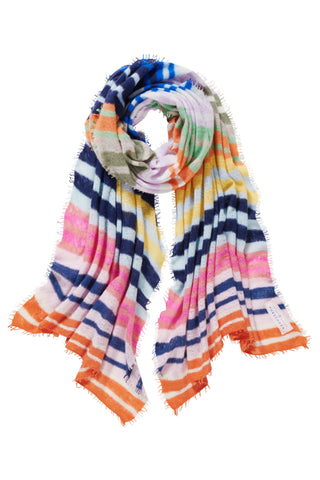 Kaschmirschal Rainbow Stripes 4 – bedruckt, 100 % Cashmere | PURSCHOEN